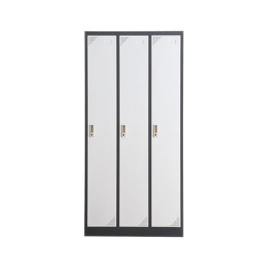 School 3 Doors Metal Lockers Durable Parcel Office Furniture Wardrobe