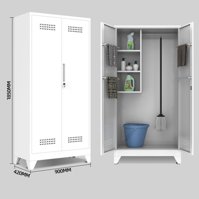 Multi Functional Tools Storage Locker Cleaning Tool Cabinet Double Door