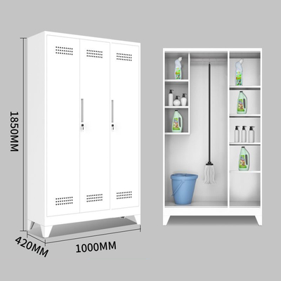 Multi Functional Tools Storage Locker Cleaning Tool Cabinet Double Door