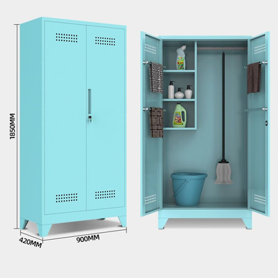 Multi Functional Tools Storage Locker Cleaning Tool Cabinet Double Door