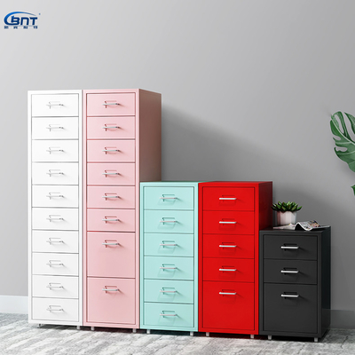 Metal Corner Storage Cabinet 6 Drawer Mobile Steel Locker Cabinet