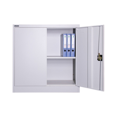 Metal Office Storage Two Doors Cupboard With Adjustable Shelf