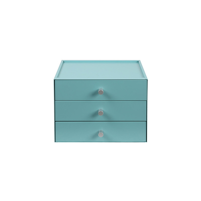 1.0mm Metal Makeup Organizer Desktop Sundry Case Jewelry Drawer Box