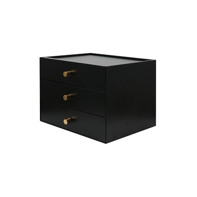 1.0mm Metal Makeup Organizer Desktop Sundry Case Jewelry Drawer Box