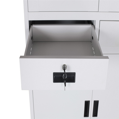 Steel Glass Door Filing Cabinet With Two Drawers 0.6mm Thickness