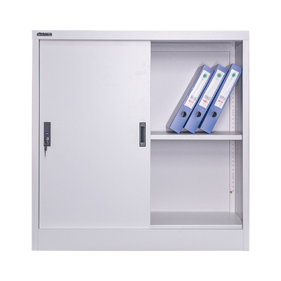 Sliding Door File Cabinet One Shelf Metal Office Cupboard