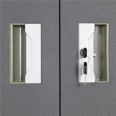 2 Door Metal Wardrobe Closets Steel Clothes Cabinet Flash Lock