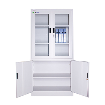 Fireproof Glass Door Filing Cabinet Metal Storage For Office