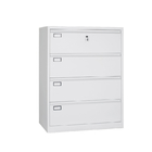 Cold Rolled Steel Four Drawers Storage Cabinet Cyber Lock Lateral Metal