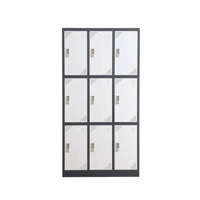 3 Lines 9 Doors Staff Metal Lockers Assembled For Gym