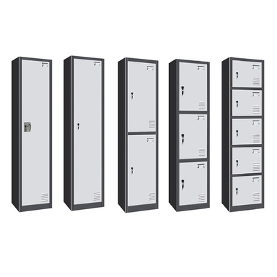 6 Door Metal Lockers Vertical Wardrobe Storage For School Gym