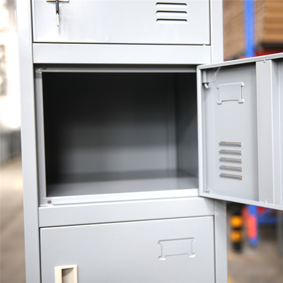 6 Door Metal Lockers Vertical Wardrobe Storage For School Gym