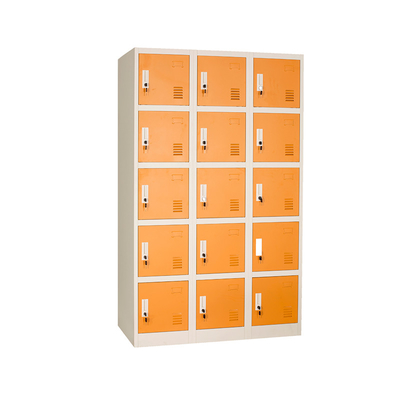 Gym Lockable Safety 15 Door Digital Metal Lockers KD Structure