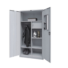 Metal Wardrobe 2 Door Steel Storage Cupboard Clothes Locker
