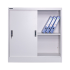 Metal Office Storage Sliding Door File Cabinet With One Shelf