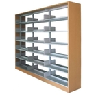 Commercial 1.2mm Thickness Steel Book Shelf Library Furniture H2220mm