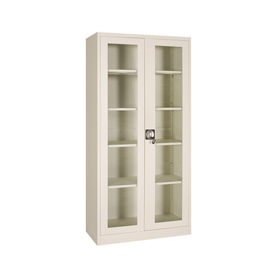 Antiwear Glass Door 0.6mm~1.2mm Document Storage Cabinet With Handle Lock