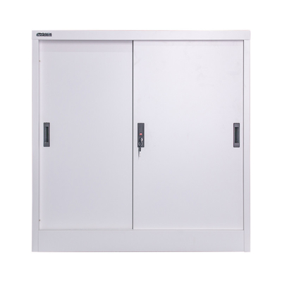 0.5~0.8mm Sliding Door File Cabinet One Shelf Metal Office Cupboard Pantone Color