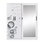 Customized Pictures Metal Wardrobe Closets Bedroom Home Style D500mm