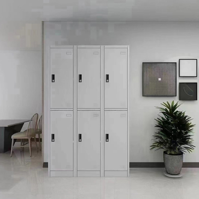 Commercial H1850mm 6 Door Steel Locker Cabinet Metal Gym Locker