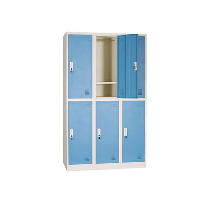 Commercial H1850mm 6 Door Steel Locker Cabinet Metal Gym Locker