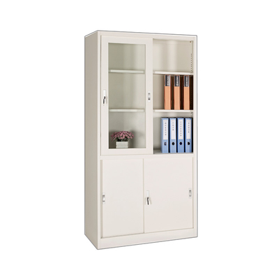 Sliding Doors Book Display Cupboard Steel Shelf Storage For School