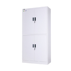 White Metal Book Storage Cabinets Minimalist Iron KD Structure