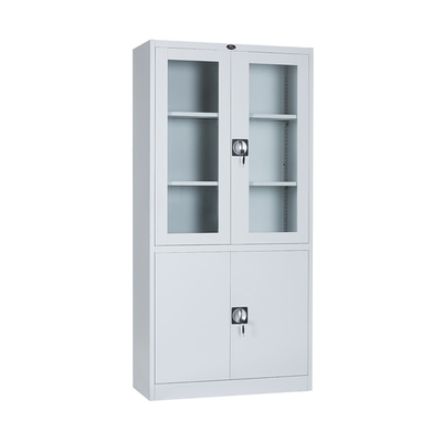 Glass Door Filing Cabinet 0.201Cbm KD Structure 1 Year Warranty