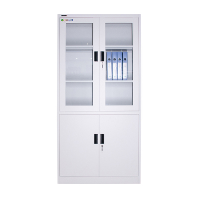 Glass Door Filing Cabinet 0.201Cbm KD Structure 1 Year Warranty