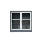 Waterproof  Iron White 2 Tiers Glass Door Filing Cabinet