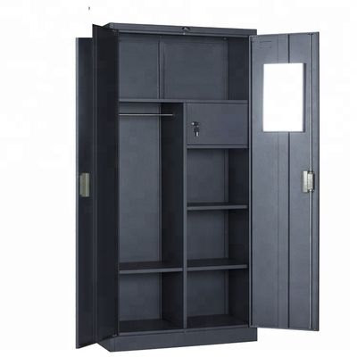 Bedroom Waterproof  2 Door Metal Wardrobe Closets