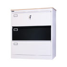 Home Vertical Black Thick 1.2mm 3 Drawer File Cabinet