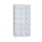 18 Doors White Metal Lockers Cold Rolled Steel Plate Material