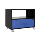 Office Furniture Metal Rolling Storage Cabinet With Rubber Wheels Drawer