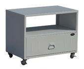 Office Furniture Metal Rolling Storage Cabinet With Rubber Wheels Drawer
