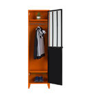 France Style Metal Home Storage Furniture Locker Single Bedroom Wardrobe