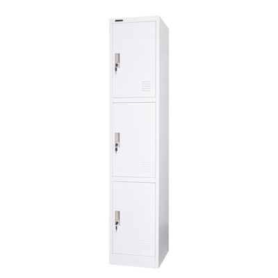 Bedroom Furniture 3 Door Steel Locker Metal Gym Lockers With Adjustable Shelf