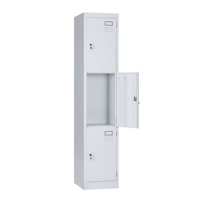 Bedroom Furniture 3 Door Steel Locker Metal Gym Lockers With Adjustable Shelf