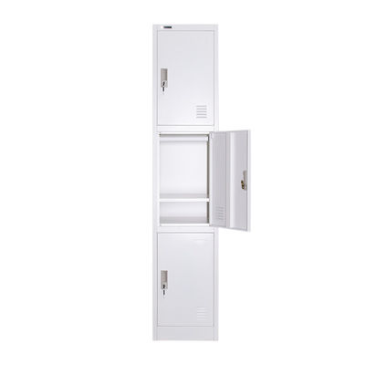 Bedroom Furniture 3 Door Steel Locker Metal Gym Lockers With Adjustable Shelf