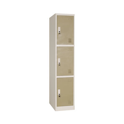 Bedroom Furniture 3 Door Steel Locker Metal Gym Lockers With Adjustable Shelf