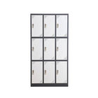 9 Doors Waterproof Metal Lockers RAL Color Powder Coated 0.6mm
