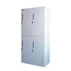 Thickness 0.5~0.8mm Four Doors Locker Gray Vertical Iron Storage Locker