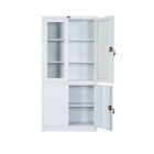 Steel Storage Metal Upright Filing Cabinet Glass Swing Door Metal Storage Cabinet
