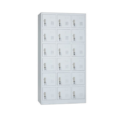 Vertical 18 Doors Gym School Metal Lockers Cloth Storage Cabinet