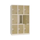Wardrobe Cloth Metal Staff Lockers With Nine Doors Clothes Cabinet Frame