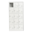 Gym Modern Metal Lockers Wardrobe Multi Functional Metal Storage Unit 15 Doors