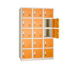 Gym Modern Metal Lockers Wardrobe Multi Functional Metal Storage Unit 15 Doors