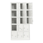 Modern Steel Wardrobe Modular Closet Storage Locker Cabinet With 15 Doors