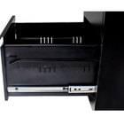 Black Roller Metal Home Office Furniture 2 Drawers File Cabinet