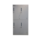 Colorful Clothes Metal Lockers With Hanging Rods Narrow Side Dormitory Locker